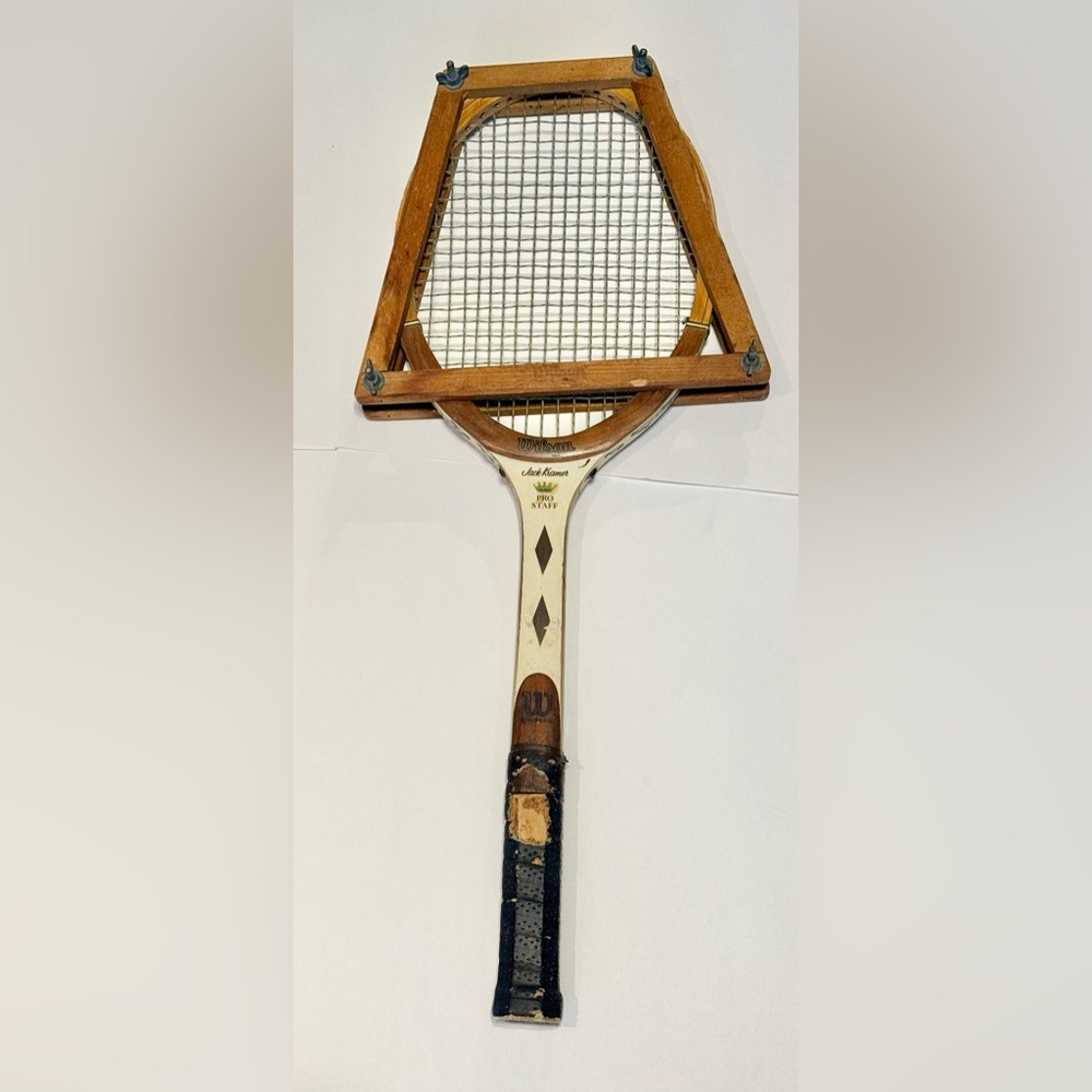 Wilson Jack Kramer Pro Staff Tennis Racket 4 3/4 Medium W/ Wooden Press Vintage